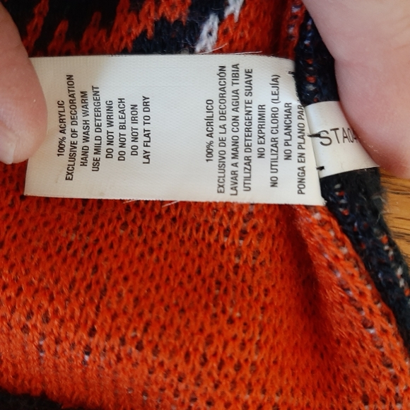 Forever Collectibles, Chicago Bears Scarf,  Orange and Blue, - Picture 3 of 8